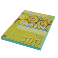 Цветная бумага Бирюзовая А4, 80 г/м², 100 листов Kreska