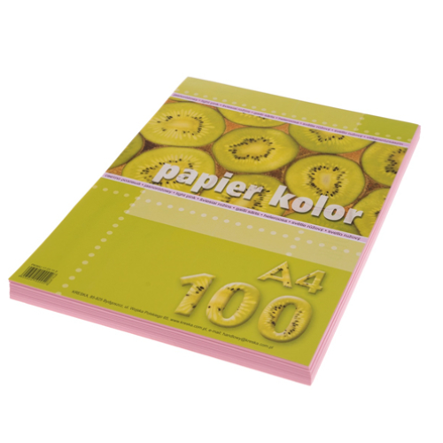 Кольоровий папір Світло-рожевий А4, 80 г/м², 100 аркушів Kreska  