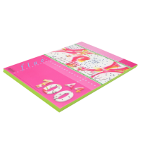 Кольоровий папір Зелений флуоресцентний А4, 100 аркушів Kreska  