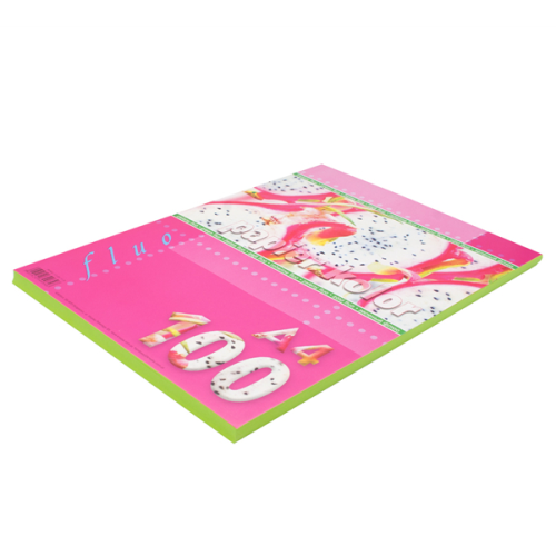 Кольоровий папір Зелений флуоресцентний А4, 100 аркушів Kreska  