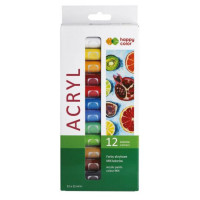Акриловые краски Happy color, Набор из 12 цветов
