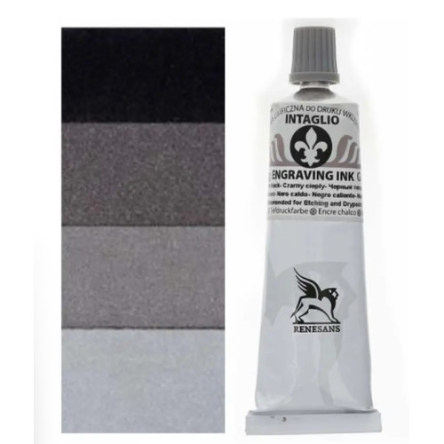 Краска для печати Средний черный 53, Renesans Intaglio Ink 60 мл