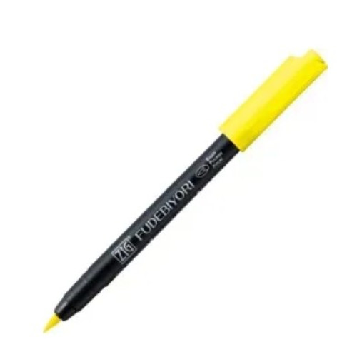 Маркер-кисть Лимонно-желтый 051 Lemon Yellow, Fudebiyori Zig Kuretake
