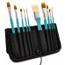 Набір художніх пензлів 10 шт в універсальному пеналі-підставці, щетина + синтетика