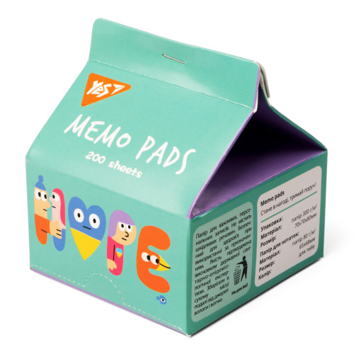 Бумага для записей YES Tetra Pak Stand with Ukraine, 300 листов