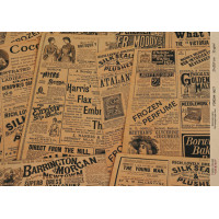 Декупажна карта на крафт-папері 29,7×21 см, Vintage Newspaper, №0077  