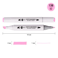 Маркер спиртовий Світло-рожевий 138 SANTI Professional