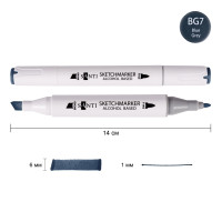 Маркер спиртовий Сине-сірий 7 BG7 SANTI Professional