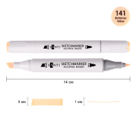 Маркер спиртовий Жовтий лютик 141 SANTI Professional