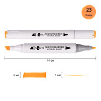 Маркер спиртовой Оранжевый 23, SANTI Professional