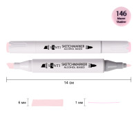 Маркер спиртовой Нежно-лиловый 146, SANTI Professional