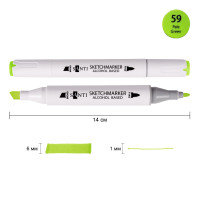 Маркер спиртовий Блідо-зелений 59 SANTI Professional