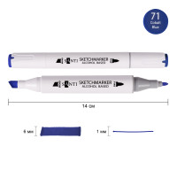 Маркер спиртовий Синій кобальт 71 SANTI Professional