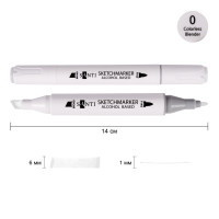 Маркер спиртовой Бесцветный блендер 0, SANTI Professional