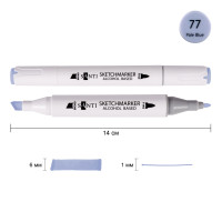 Маркер спиртовий Блідо-блакитний 77 SANTI Professional