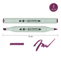 Маркер спиртовой Красный 2, SANTI Brush