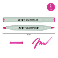 Маркер спиртовой Красная роза 3, SANTI Brush