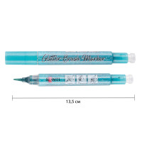 Маркер-кисть акварельний глітерний Бірюзовий 12 SANTI Glitter Brush