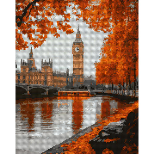 Алмазная мозаика SANTI Осенний Лондон 40х50 см на подрамнике