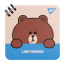 Блокнот на спирали Line Friends Brown 11x11 см 80 листов