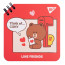 Блокнот на спирали Line Friends Think of Cony 11x11 см 80 листов