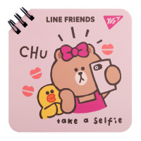 Блокнот на спіралі Line Friends Chu 11×11 см, 80 аркушів  