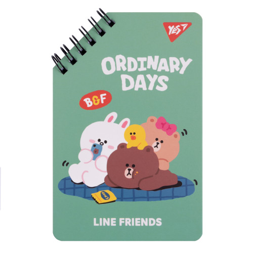 Блокнот на спирали Line Friends 9,5x14,5 см 60 листов