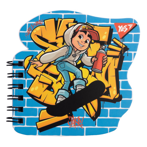 Блокнот на двойной спирали А7 24 листа Subsurf фигурный YES