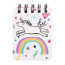 Блокнот на двойной спирали в линию А7 100 листов Sketch animal Unicorn с пластиковым карманом YES