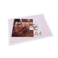 Блок бумаги миллиметровки А4, 20 листов, Kreska