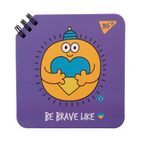 Блокнот на спирали в клетку 11x11 см Stand with Ukraine 80 листов