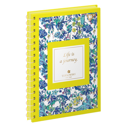 Блокнот на спирали в линию А6 64 листа 7БЦ YES Turnowsky Flowers