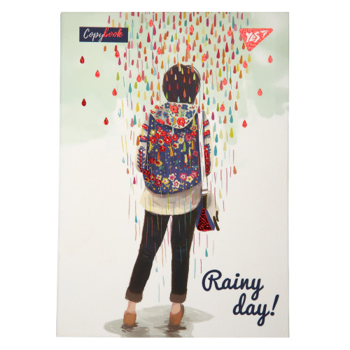 Блокнот в клетку А6 64 листа интегральный YES Rainy day
