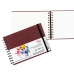 Блокнот для акварели А5 на спирали горизонтальный Watercolor by SM-LT Art 200г/м2 32 л белая бумага, Бордо ROSA Studio