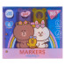 Набор текстовых маркеров Yes Line Friends, 4 шт