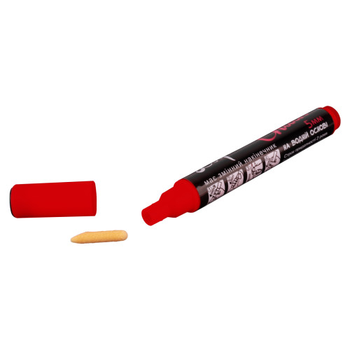 Меловый маркер SANTI красный 5 мм Меловый маркер SANTI красный 5 мм