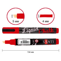 Меловый маркер SANTI красный 5 мм Меловый маркер SANTI красный 5 мм