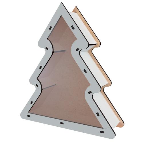 Подарочная коробочка для презентов и сладостей, Футляр Елка, Размер S: 18см х 20см х 5см, White