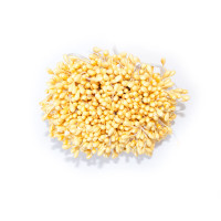 Тычинки декоративные большие глянцевые двусторонние Желтые 20 шт