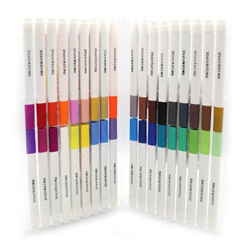 Набор акриловых маркеров 36 шт Aodemei треугольной формы корпуса