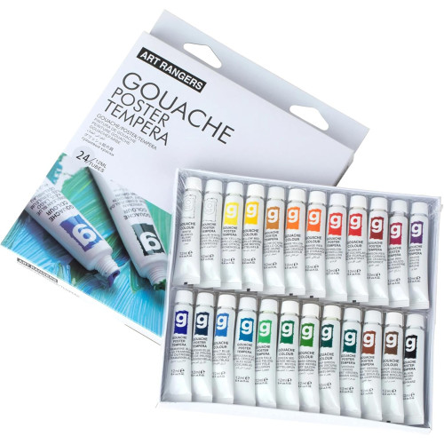 Набор гуашевых красок 24 цвета по 12 мл Rangers