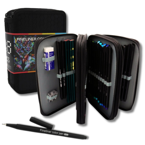 Набор линеров Josef Otten 48 цветов, 59 предметов 0,4 мм в пенале