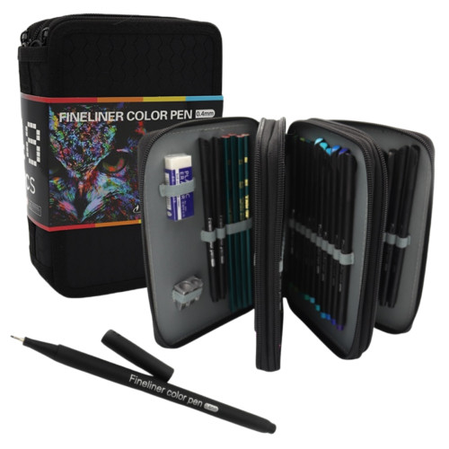 Набор линеров Josef Otten 48 цветов, 59 предметов 0,4 мм в пенале