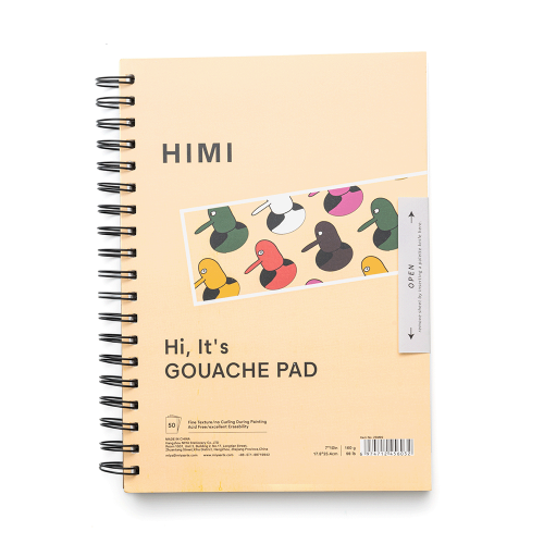 Блокнот на спирали для гуаши, 18х25см, 160г/м², 50л, Анимационный дизайн, HIMI