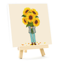 Набір картина за номерами В обіймах сонця, 15x15 см, з мольбертом ROSA START