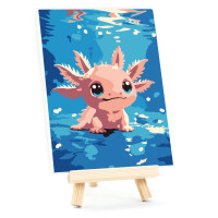 Набор картина по номерам Аксолотль, 15x20 см, с мольбертом ROSA START