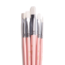 Набор кистей 5шт, круглая/плоская/ 3шт овальная, розовый, HIMI