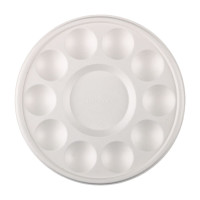 Палітра SINOART, бамбукова, біорозкладна, діаметр 18,7 см, 10 лунок, 10 шт в упаковці