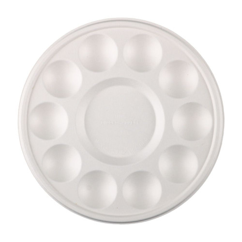 Палитра SINOART, бамбуковая, биоразлагаемая, диаметр 18,7 см, 10 лунок, 10 шт в упаковке