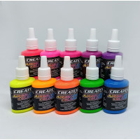 Набор флуоресцентных красок для аэрографии Createx, 10 шт по 30 мл